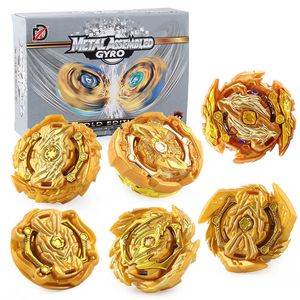 6 peças toupie beyblades explosão giroscópio de metal dourado sem lançador montagem limitada brinquedos de liga para crianças