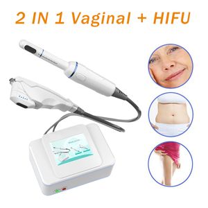 2 i 1 vaginal åtdragningsbehandling HIFU Hög intensitet Fokuserad Ultraljuds hudrejuvenaton Equipment 70.000 Skott