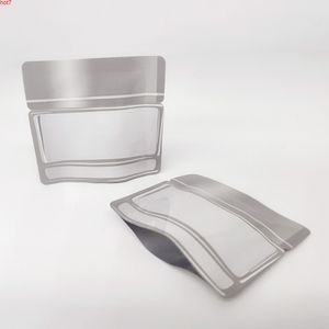 Högkvalitativ luktbevis Metallic Mylar Väskor Värmeförsegling Öppna Top Lotionburk Påsar Miljövänligt Förvaring med Tear Notchhigh Qty