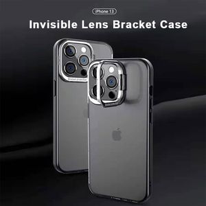 Lens Camera Protective Phone cases For iPhone 13 12 11 Pro Max Xs XR X SE 7 8 plus PC back soft TPU bumper Kikstand case