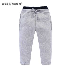 Mudkingdom menino meninas meninas lã corredor calças algodão casual cordão cintura urso padrão crianças crianças calças 210615