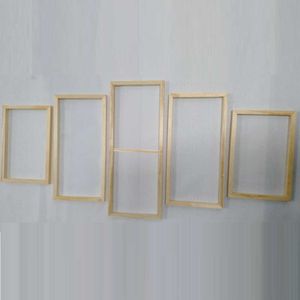 5 Panel Wood Frame Set for Canvas Oil Painting Tool Custom DIY Inner Wooden Frame Wall Art 210611