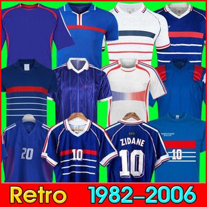 1996 Retro Soccer Jerseys Zidane Henry Vintage Riverery Trezeguet th Jubileum Custom Football Shirts S XL