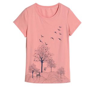 Plus Storlek 4XL Kortärmad T-shirt Kvinnor Sommar T-shirt Lös bomull Rosa Broderi Tee Femme Kvinna Kläder 210604