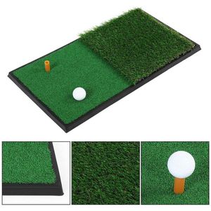 60x30cm Golf Mats Swing Practice Hitting Nylon Grass Rubber Ball Tee Portable Outdoor Fairway Rough Turf Accessory Heavy Duty Base Floor Training Aid Game Backyard