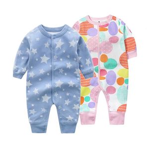 Jumpsuits Born Baby Romper Spring And Autumn Girl Boy Cartoon Print Cute One-piece Long-sleeved Jumpsuit Toddler Clothes