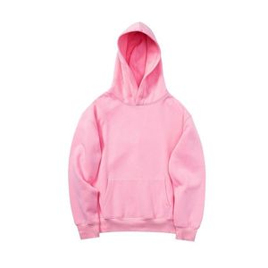 Hoodies hoodies camisola outono e inverno cor sólida hip-hop oversize mais veludo de algodão espesso pullovers bolso