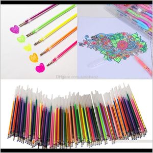 Syförfattningsverktyg Apparel 60100 Färger Gel Fluorescens Neon Pen Ink Refylls för vuxna målarböcker Scrapbooking Ding