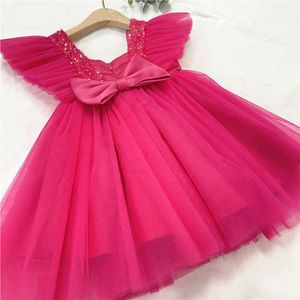 Kızlar için elbise prenses parti tutu payet ilmek giysi çocuklar zarif düğün doğum günü balo elbisesi çocuk Noel kostüm Q0716