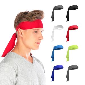 Ciclismo Caps Masks Yoga Fitness Ninja Tie Bandanas Mulheres Homens Cabelo Banda Turbante Pirata Headband Para Running Basquetebol Gym Training Sweatban