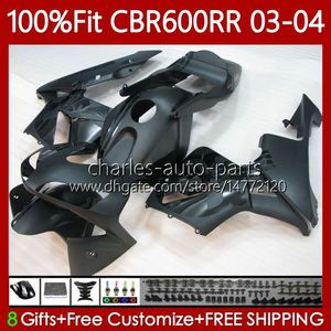 OEM Body for Honda CBR 600RR 600F5 600CC 03-04 karosseri 71NO.29 CBR 600 RR F5 CC CBR600RR 03 04 CBR600F5 CBR-600 CBR600 RR 2003 2004 Injektionsgjutning Fairings Skull Black Blk