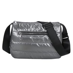 Evening Bags Space Padded Women Shoulder Bag For Winter 2021 Designer Nylon Cotton Warm Crossbody Black Flap Purse And Handbag
