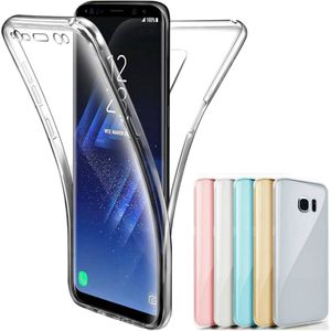 Casos para Coque Galaxy S8 S9 PLUS S7 S6 Edge Proteção Completa Clear Soft TPU Cobertura J3 J5 J7 A3 A5 A7 2017 A8 2018 G360 G530 Fundas