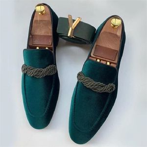 Erkekler Süet Deri Rahat Loafer'lar Ayakkabı Elbise Brogue Bahar Klasik Erkek F451 210827