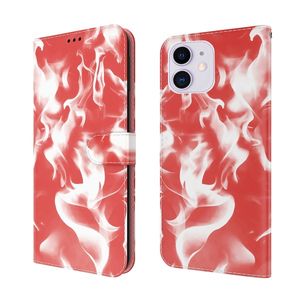 Wolkennebel-Aquarellmalerei PU-Leder-Geldbörsen-Handyhüllen für iPhone 13 12 Mini 11 Pro Max