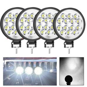 Fora da estrada LED luz 42W 14 LED carro carro 4wd para tractor de caminhão trailer 4x4 atv suv 12 24v ponto de enchente farol