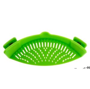NEWNEWStrain Strainer Clip On Silicone Colander Fits all Pots and Bowls EWD6014