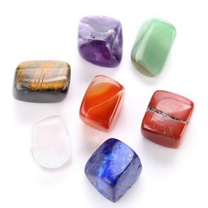 Natural Crystal Stone Gifts Deco 7PCS Set Stones Palm Reiki Healing Crystals Gemstones Yoga Energy K23