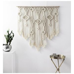 Arazzi 80x90 Macrame Tapestry Handmade Boho Wall Hanging Decorazione della stanza Fattoria Dormitorio Negozio Decor Regalo