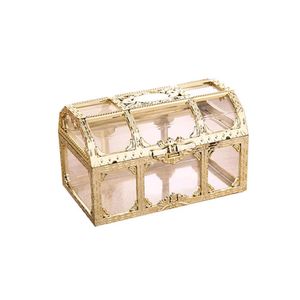 Vintage przezroczyste pudełko do przechowywania Candy Thercket Biżuteria Uchwyt Organizator Container