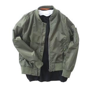 Fall Winter European och American Retro Ma-1 Flight Jacket Mäns lösa baseball Uniform Pocket Jacket Coat