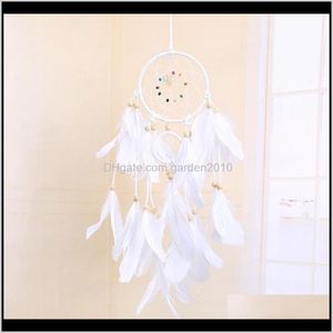 Wholesale diy wind chimes for sale - Group buy Novelty Items Light Dream Catcher Led Lamp Diy Feather Craft Wind Chime Girl Bedroom Romantic Hanging Home Decoration Valentine Gift U Csi1D