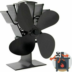 Blades Fireplace Stove Fan Wood Burner Quiet Household Oil-Saving Thermal Power Winter Log Thermodynamic Electric Fans