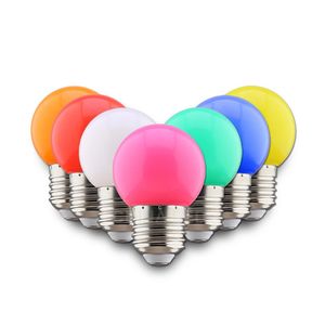 100PCS RGB E27 B22 220v mini led bulb waterproof colorful small light 5W 7W decoration energy saving Spot Lights lamp lighting