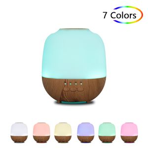 Difusor de Aromaterapia Elétrica Difusor Essencial Mini Air Umidificador Home Office Ultrassom Wood Grão de Grão USB Quarto Fragrância Aroma