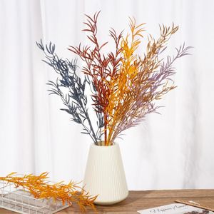Vaser konstgjorda blommor rime gräs lång pol dimy tall tyg plast simulering po prop bröllop fest hem dekor accessorie
