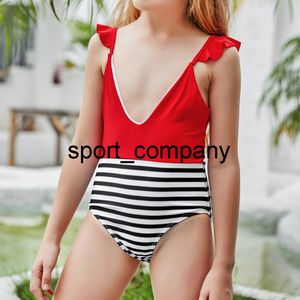 Red Girls Swimwear 2~13 Years Backless Children Swimsuit One Piece Girls Swimsuit Kid Bathing Suit Beach Wear V-Neck Monokini