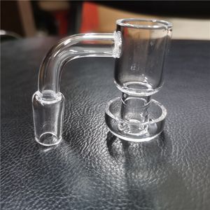 Bar Totalmente soldadura de quartzo Banger Fumar Terp Slurper Beveled Edge Bangers sem costura para vácuo de água Bongs Rigs de Óleo de alta qualidade Vácuo de equipamento de Dab com brilho na bola de pérolas escuras