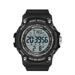 Sanda 2016 Męskie Sporty Wodoodporne Zegarek Cyfrowy Elektroniczny LED Mężczyzna Zegarek Alarm Stopwatch Wojskowy Wristwatch Relogio Masculino G1022