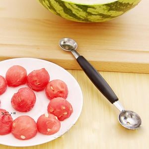 Mode Hot Stalinless Steel Cook Dual Dubbel Melon Baller Ice Cream Scoop Fruit Spoon RRE11271