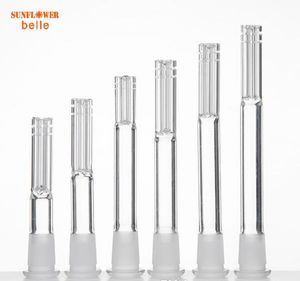 Six Armed Smoke Glass Downstem Tube 14mm Female To 18mm Male Frosted Joint Dropdown For Bong Water pipes Dab Rigs