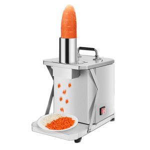 Elektriska grönsaksfrukter Dicing Machine Commercial Carrot Onion Pellet Rostfritt stål DiCer 220V