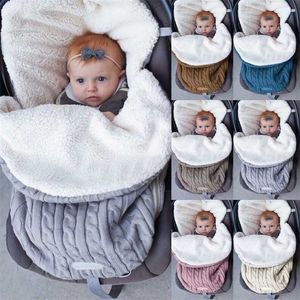 born 0-12 Months Baby Blanket For Bedding Stroller Super Soft Warm Infant Boys Girls Sleeping Bag Swaddle Wrap Manta Bebes 211105