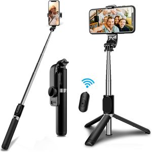 Monopod 4 w 1 Bezprzewodowa kompatybilna z Bluetooth Selfie Stick Składany Mini Stripod Expandable Monopod z pilotem do IOS / Android