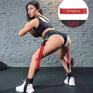 Booty Band Set - Workout Resistance Bands Butt System för en bikini ABS glutes muskler med justerbar midja 210624