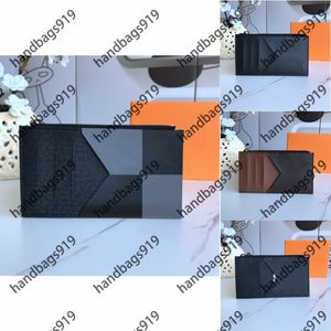 Cartão Pacote Wallet Moda Moda Multi-função Cardpackage Homens Saco Saco Senhoras Carteiras De Couro Carteiras Designer Original Rua Retro Clássico Padrão Preto