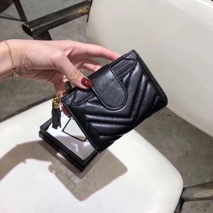 女性ハスプウォレット財布バッグ女性オリジナルボックス高品質のファッションウォレット