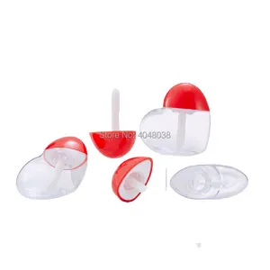 Kalp Kavanozları toptan satış-Depolama Şişeleri Kavanoz ml Dudak Parlatıcısı Konteynerler Kalp Şeklinde Şeffaf Plastik Doldurulabilir Kozmetik Sır Lipgloss Tüp Ambalaj adet P