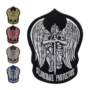 ST.Michael Protectus Embroidery Fabric Backpack Patches Warrior Wings Cloth Badge Army Magic Sticker Chapter Ourdoor Tactical Military Armband