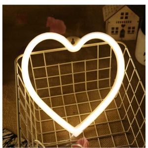 Ins LED Neon List Kształt Small Love Decoration Night Lights 211104