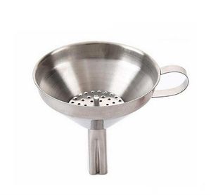 Functional Stainless Steel Kitchen Tools Oil Honey Funnel with Detachable Strainer Filter for Liquid Water Tool KKB7023