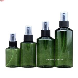 20 stücke Nachfüllbare Klare Kunststoff Sprühflasche Parfüm Zerstäuber Grüne Farbe Kosmetische Behälter 50ml 100mlgood Menge