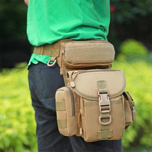 Stuff Sacks Men's Military Camouflage Drop Leg Bag Panel Utility Waist Belt Pouch Pack Shoulder Bags Oxford Fanny Packs Men H256U