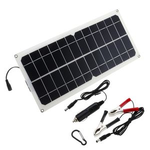 Monokristallint kiselcell Dubbel USB-gränssnitt 10W 12V / 5V DC Crocodile Solar Panel