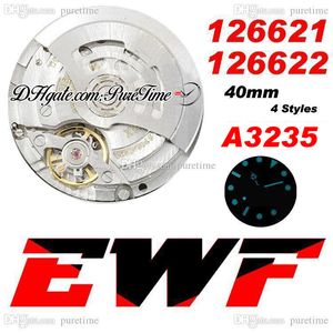EWF YM 40 мм 126621 126622 A3225 Автоматические мужские часы 4 Стили Два тона Розовое Золото Черно-синий серый шоколадный циферблат Oysterteel Браслет супер издание PureTime B2