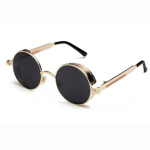 Punk Style Round Sunglasses Men Women 46mm Metal Frame Retro Designer UV Protection Sun Glasses 18 Colors for Unisex